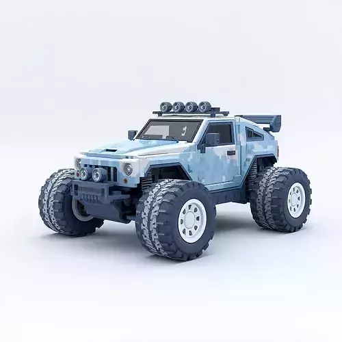 Voxel Winter Scout 3D Model
