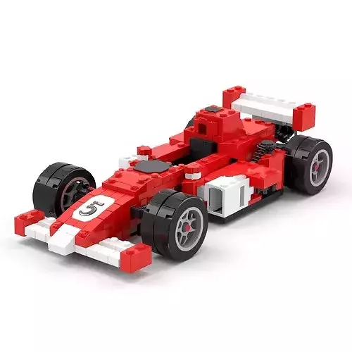 Voxel Formula Speedster 3D Model