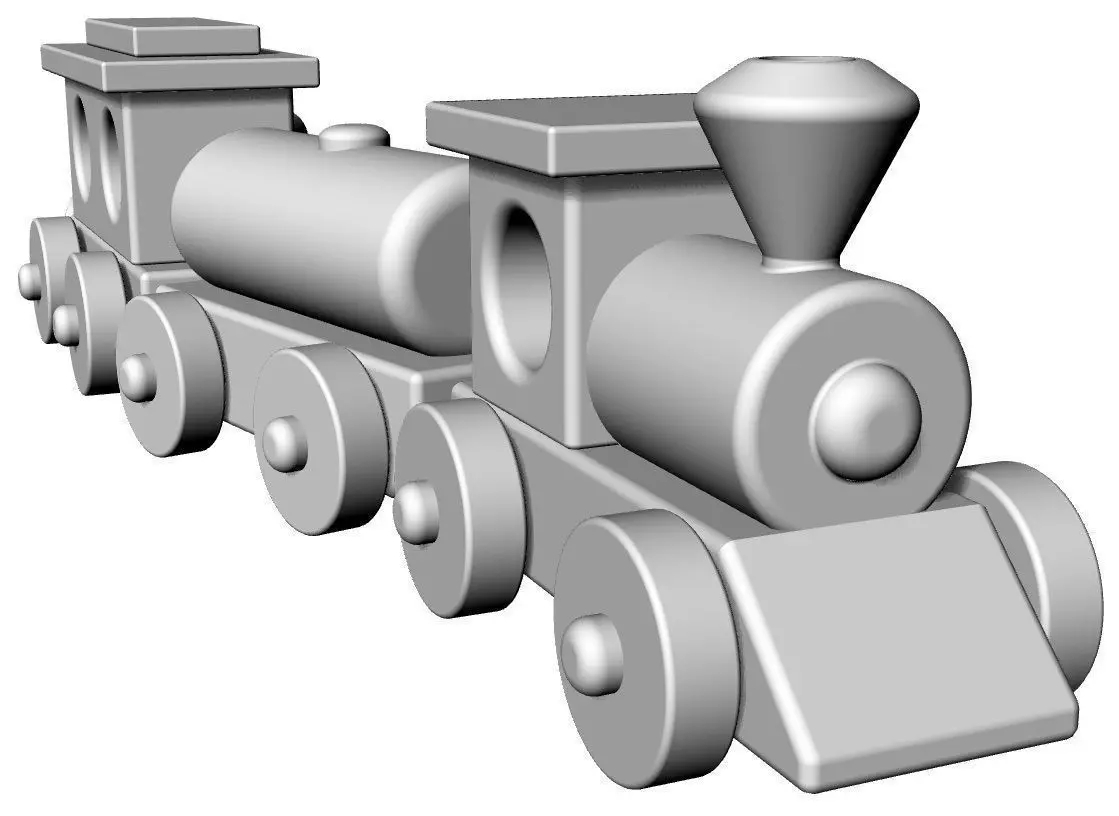 train toy Free 3D model_0