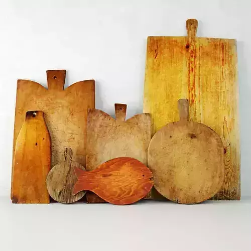 Antique Cutting Boards with Knife 2