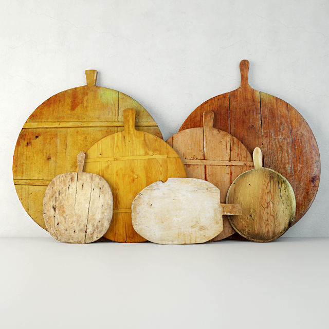 Antique Cutting Boards 2 3D model_1