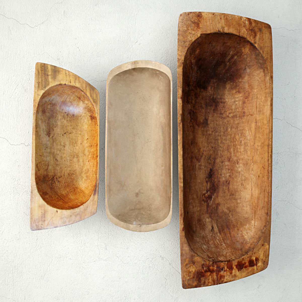 Antique Dough Bowls 2 3D model_1