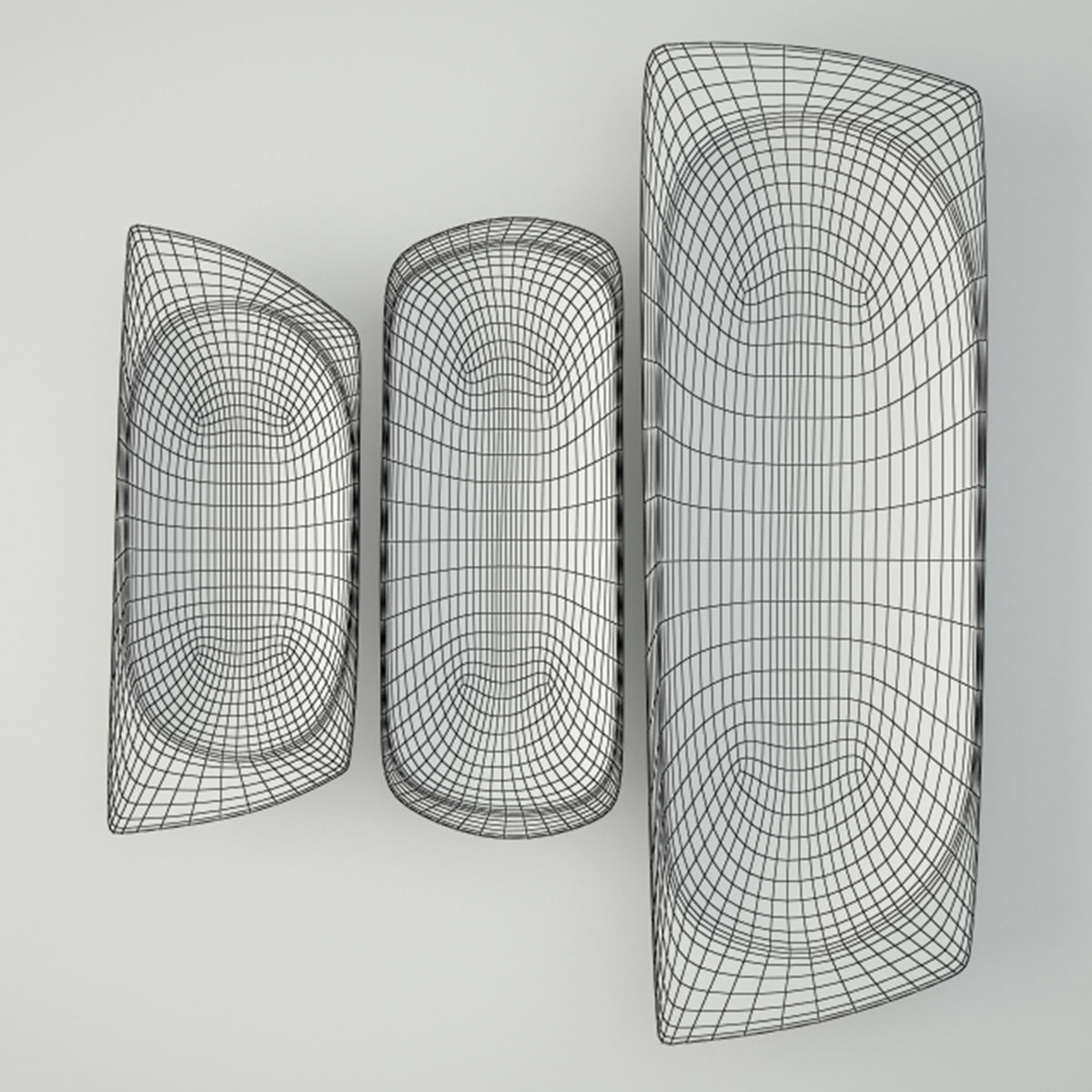 Antique Dough Bowls 2 3D model_2