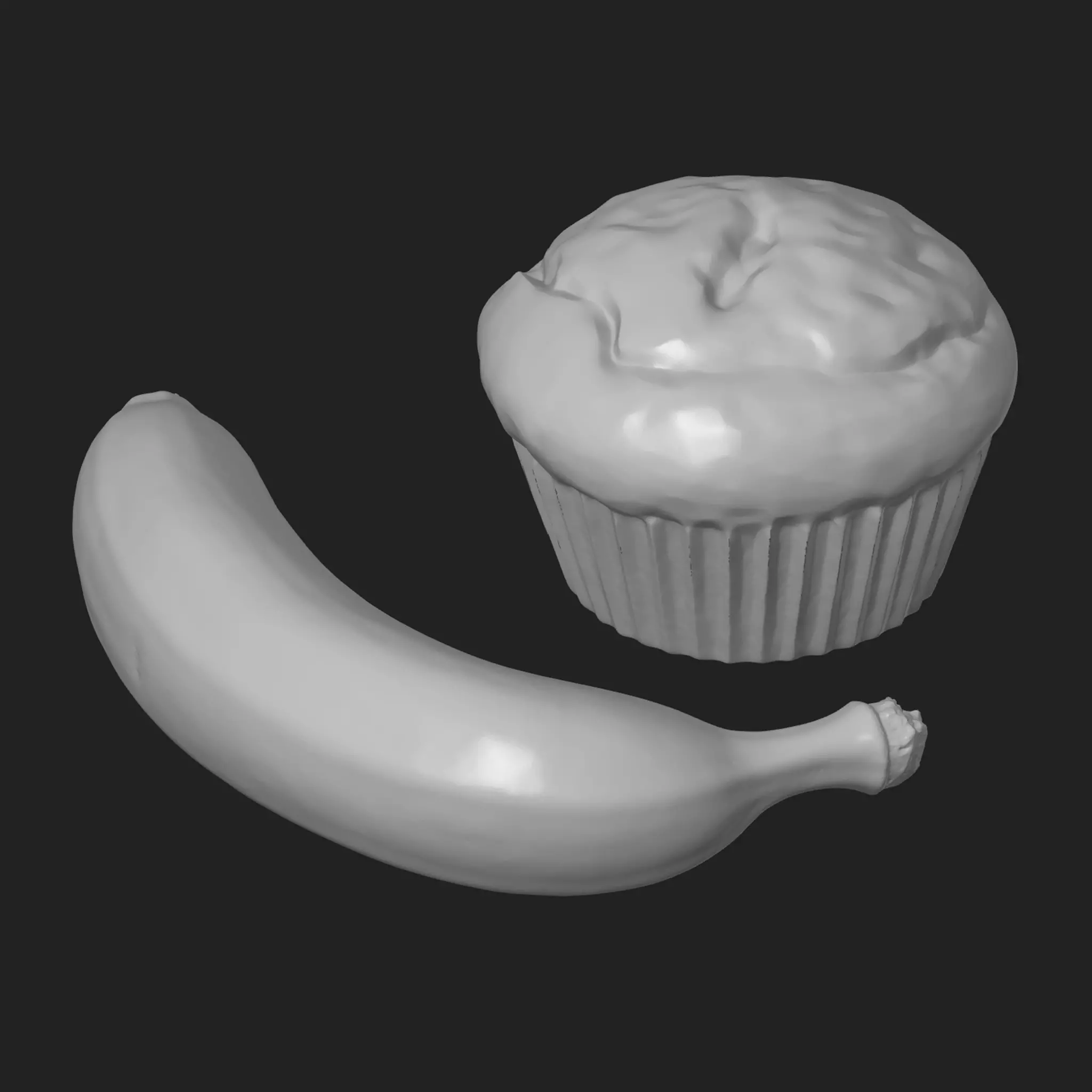 Banana and Muffin 3D print model