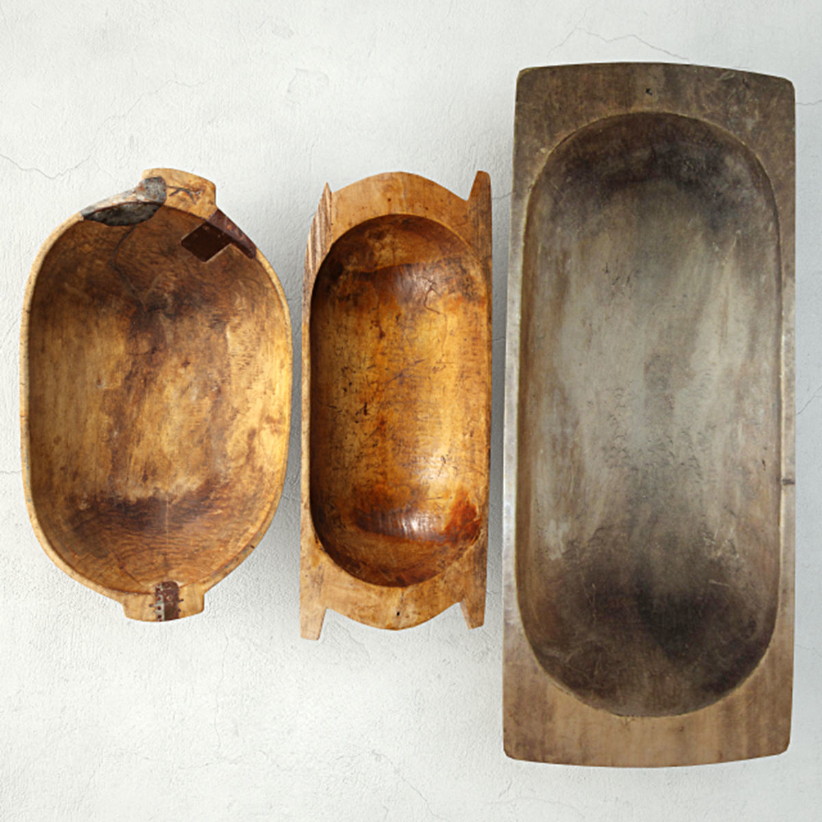 Antique Dough Bowls 3 3D model_1