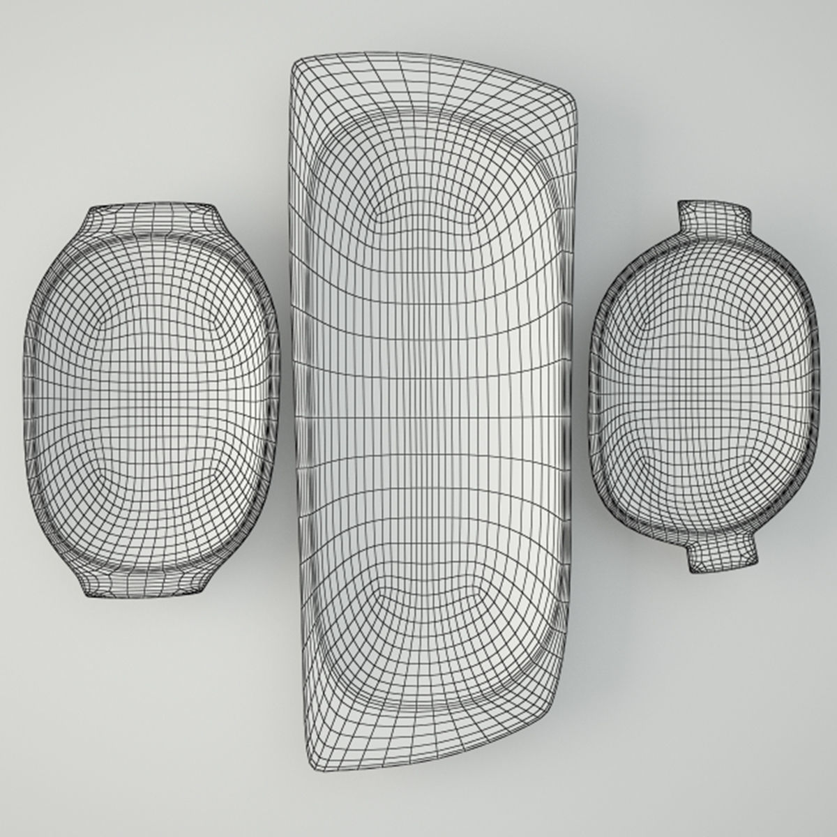 Antique Dough Bowls 4 3D model_2