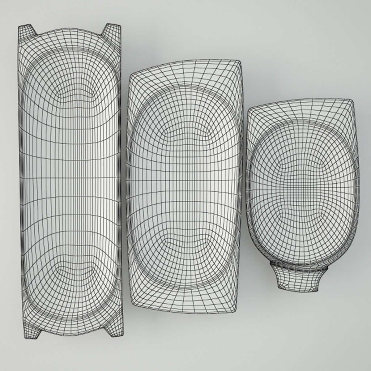 Antique Dough Bowls 5 3D model_2