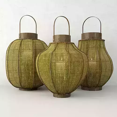Bamboo Lanterns 3D model