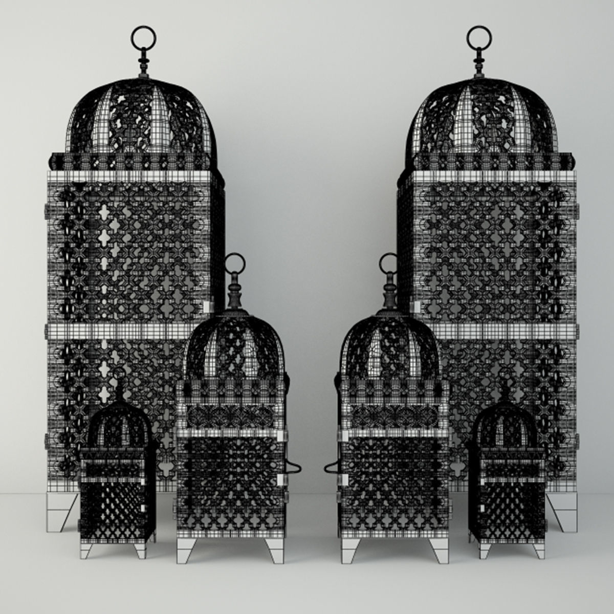 Mimosa Lanterns 3D model_1