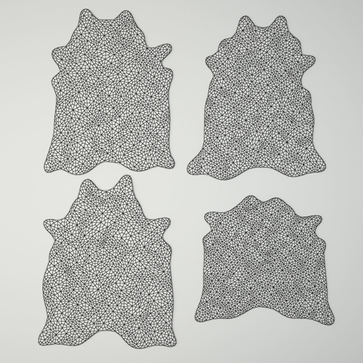 Rugs 3 cowhide rug 3D model_1