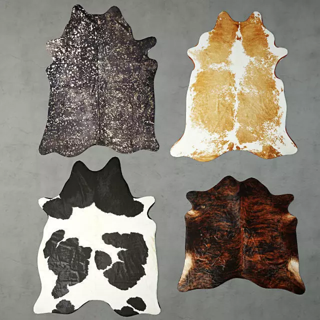 Rugs 3 cowhide rug 3D model_0