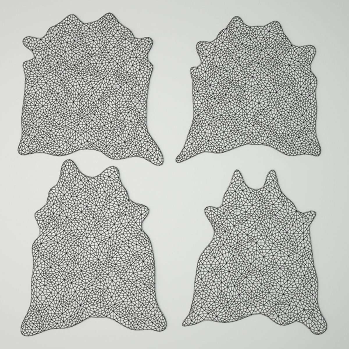 Rugs 5 zebra cowhide rug 3D model_1