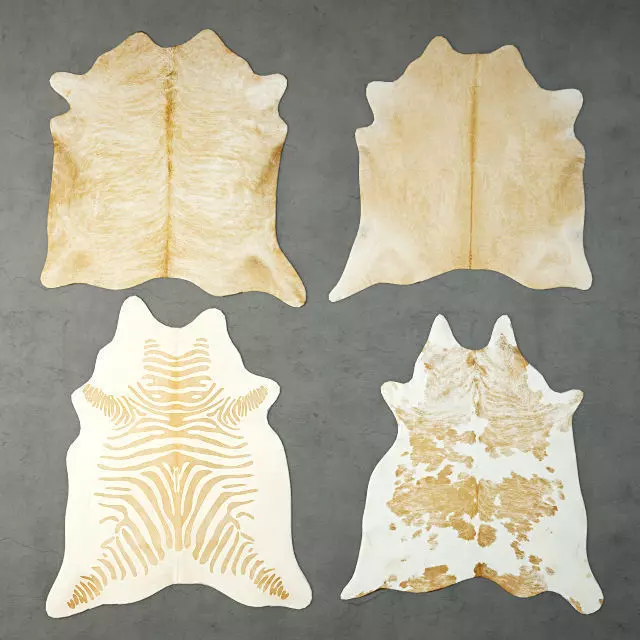Rugs 5 zebra cowhide rug 3D model_0