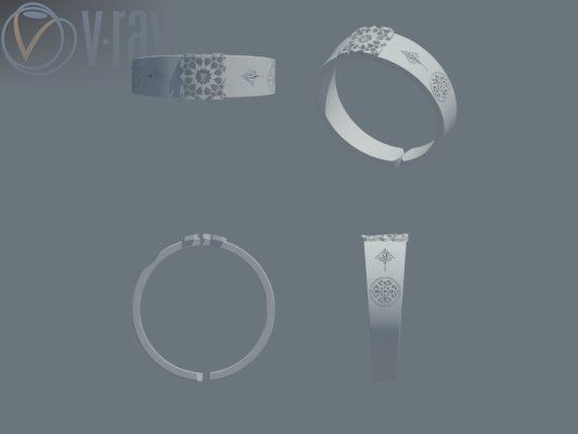 islamic art ring 3D print model