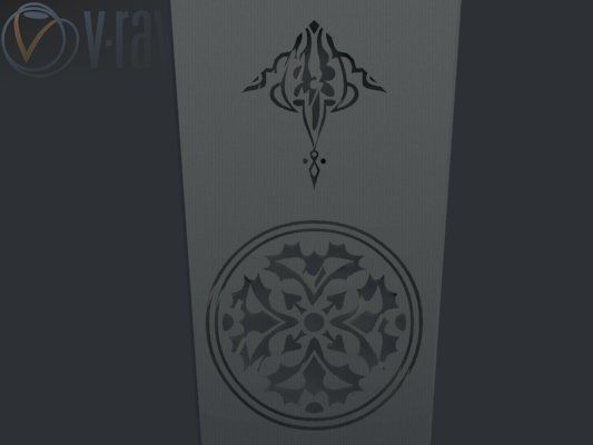 islamic art ring 3D print model_1