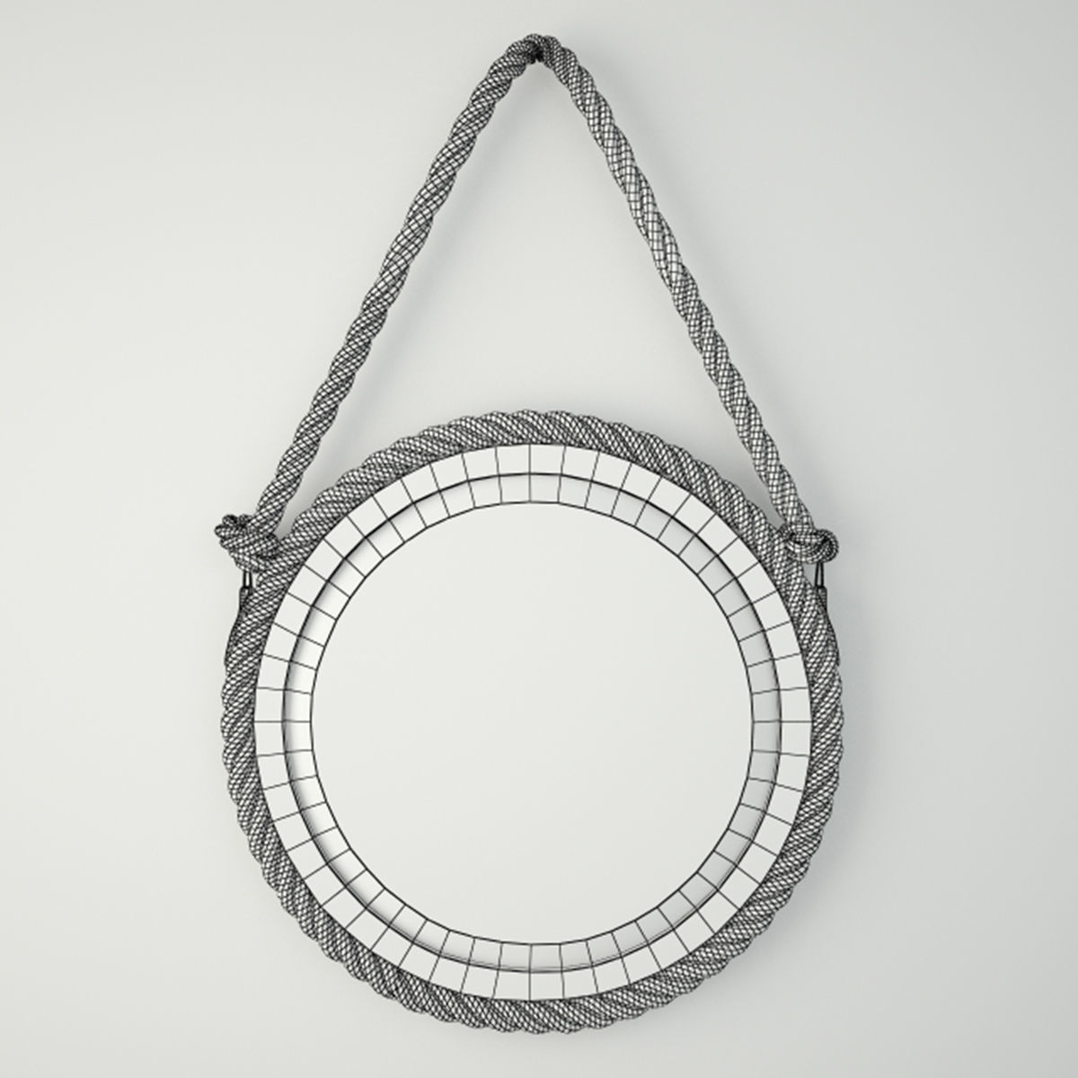 Bayview Hanging Rope Mirror 3D model_1