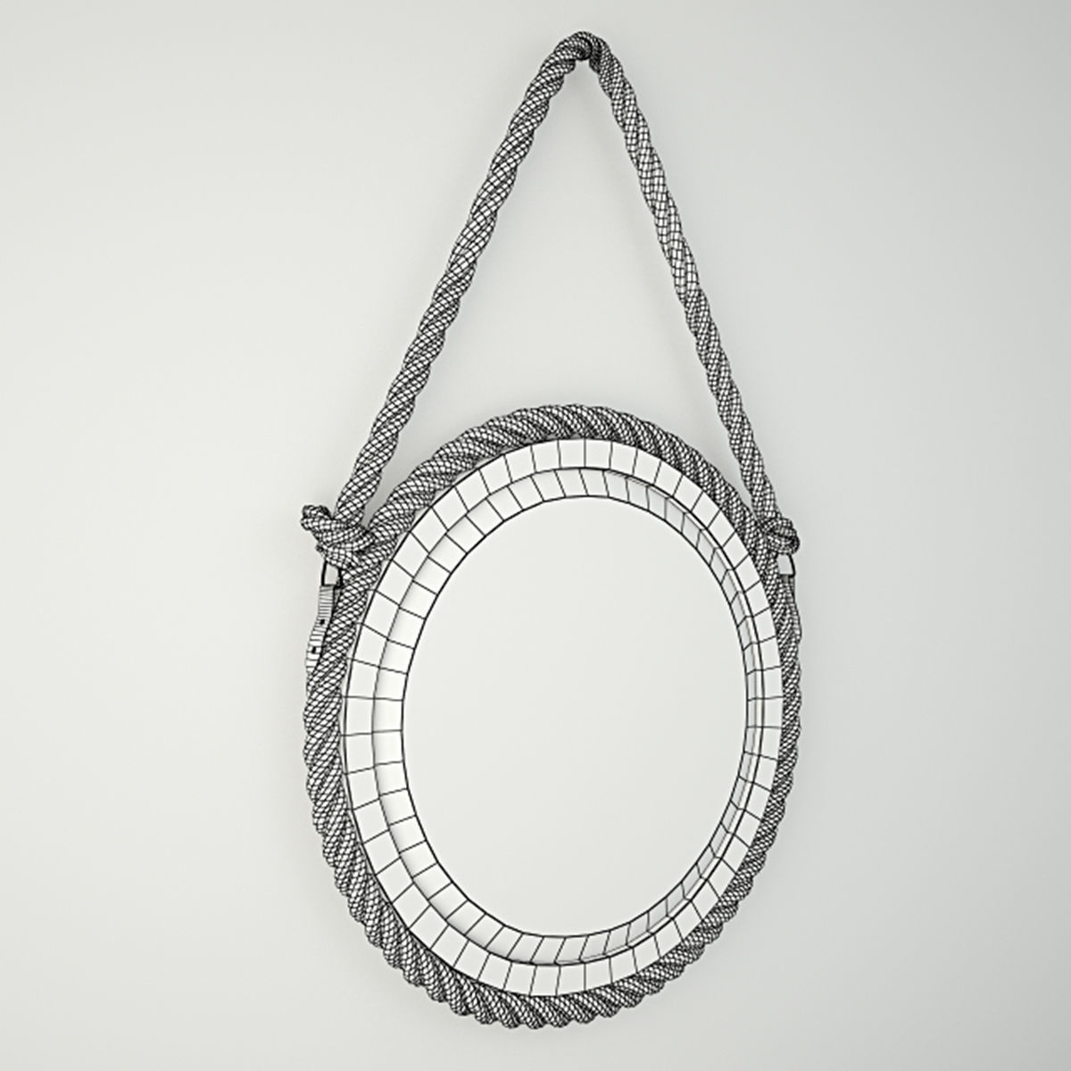 Bayview Hanging Rope Mirror 3D model_3