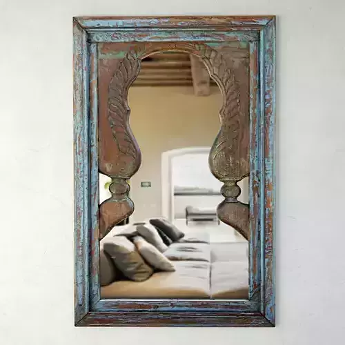 Blue Peacock Mirror 3D model