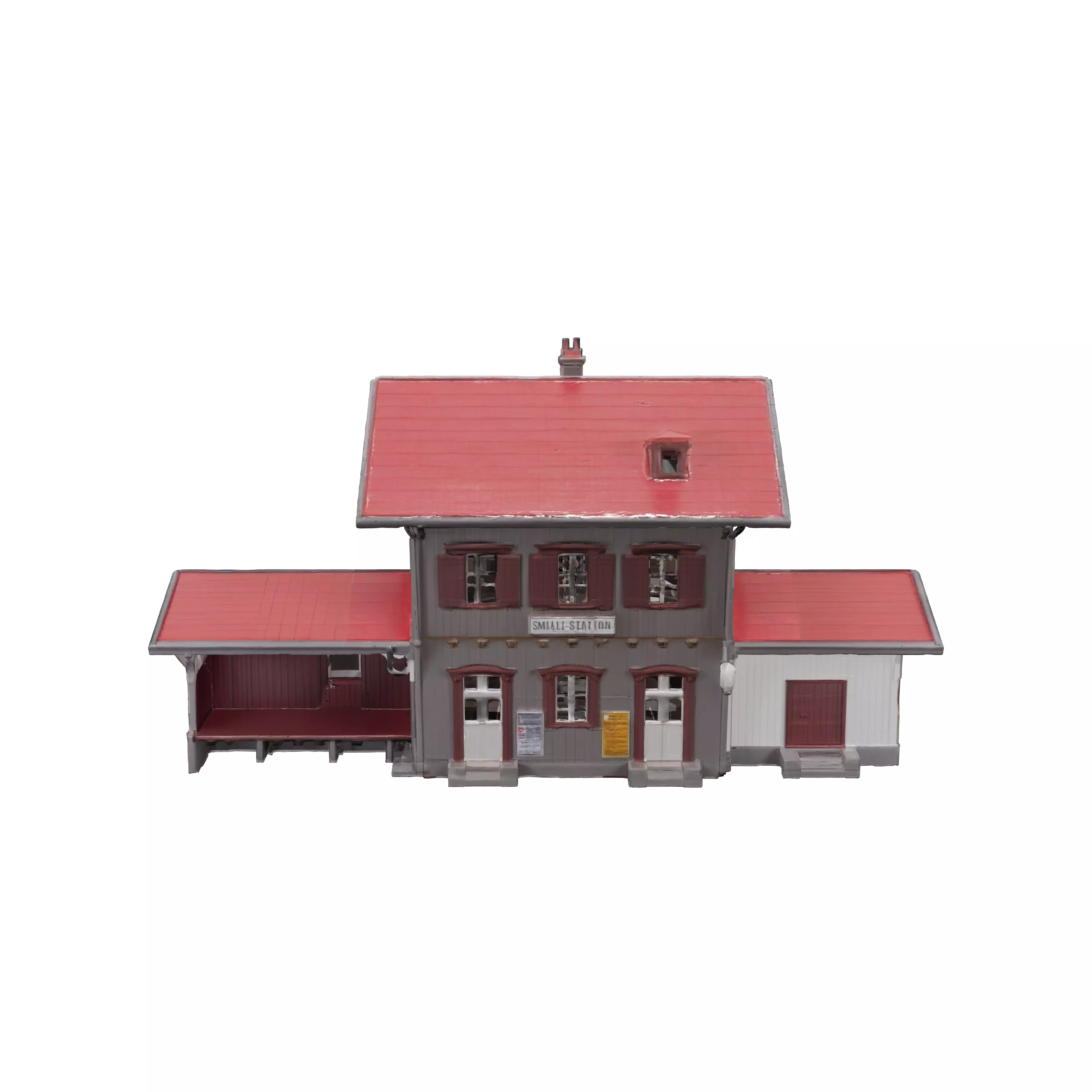 Model Train Station Building 3D model
