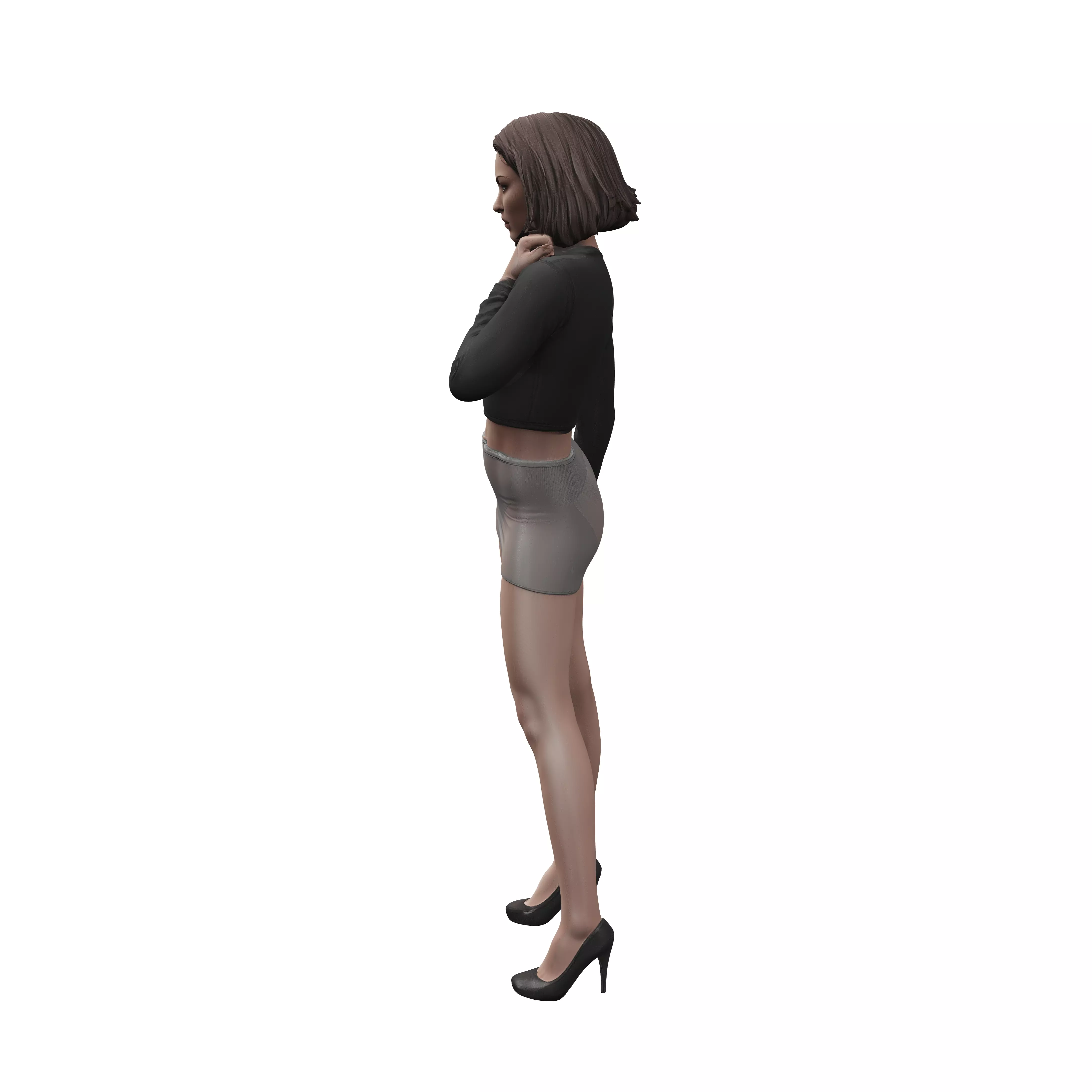 Monochrome Muse 3D model
