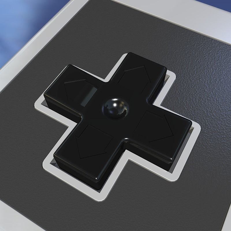 Vintage Video Game Controller 3D model_6