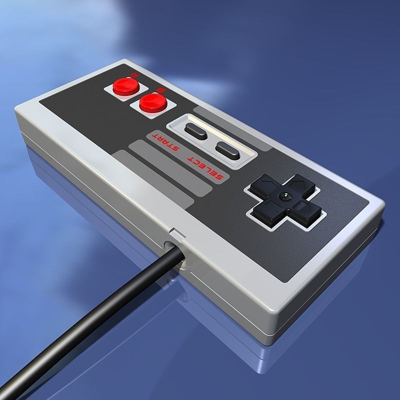 Vintage Video Game Controller 3D model_2