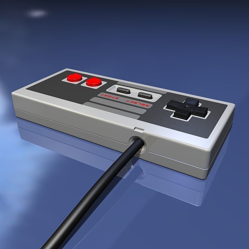 Vintage Video Game Controller 3D model_3