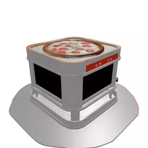 Commercial Pizza Warmer Display 3D model 7