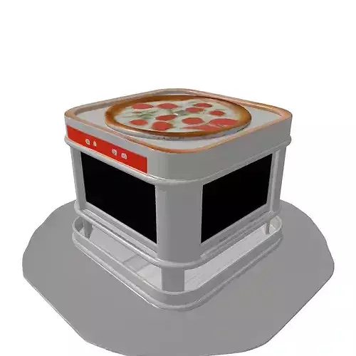 Commercial Pizza Warmer Display 3D model 6