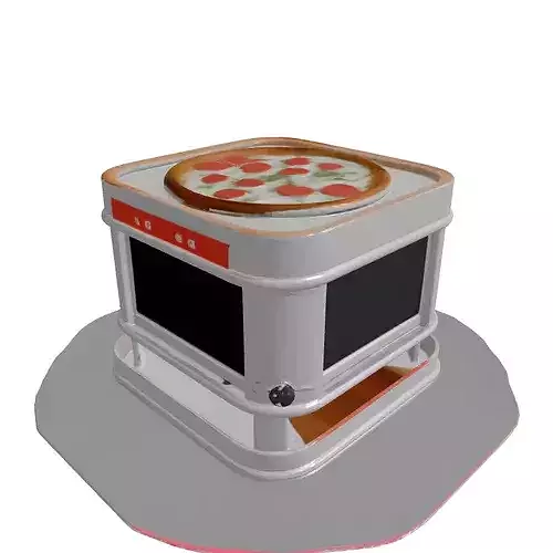 Commercial Pizza Warmer Display 3D model 4