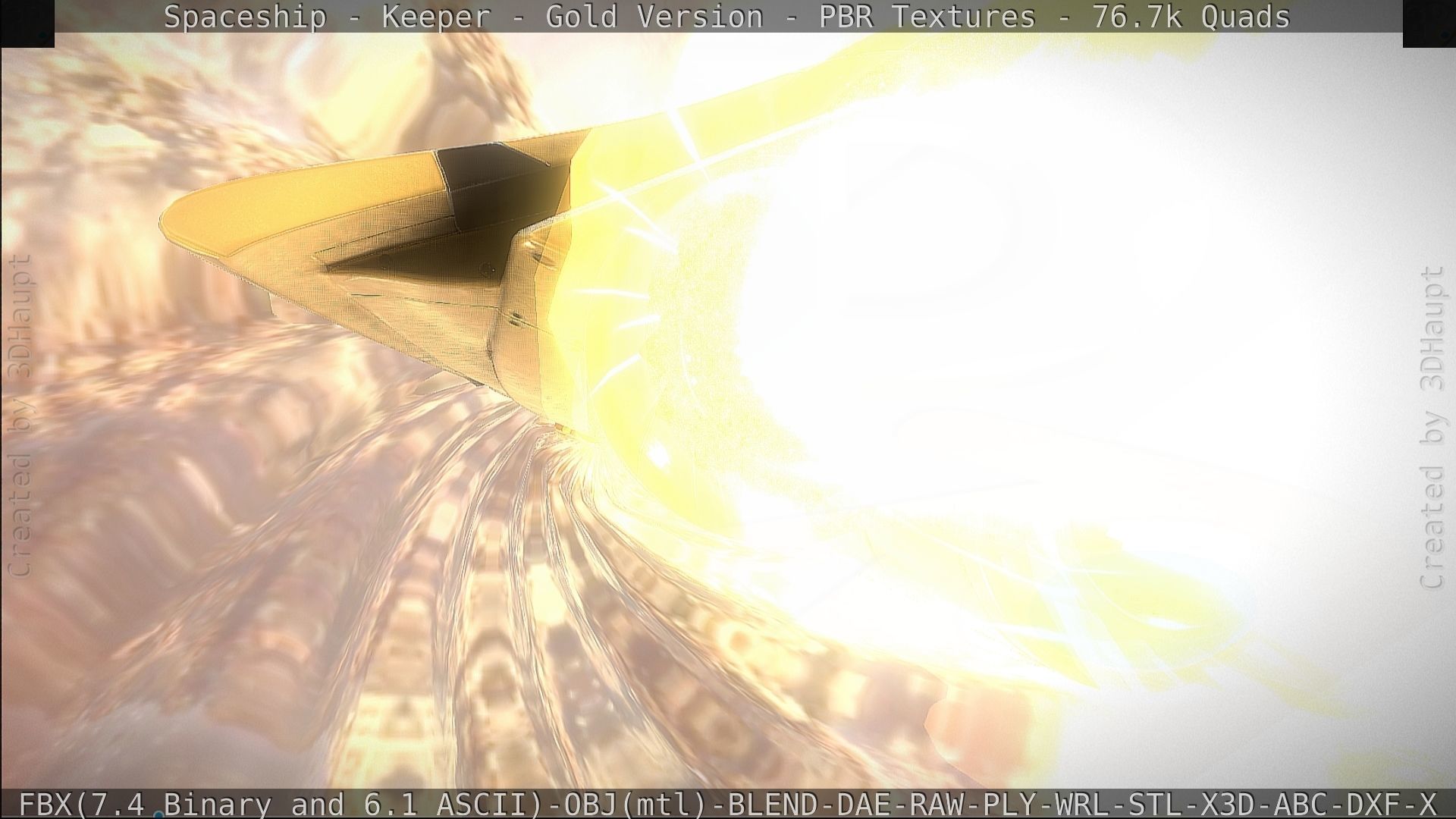 Spaceship - Keeper - Gold Version 3D model_207