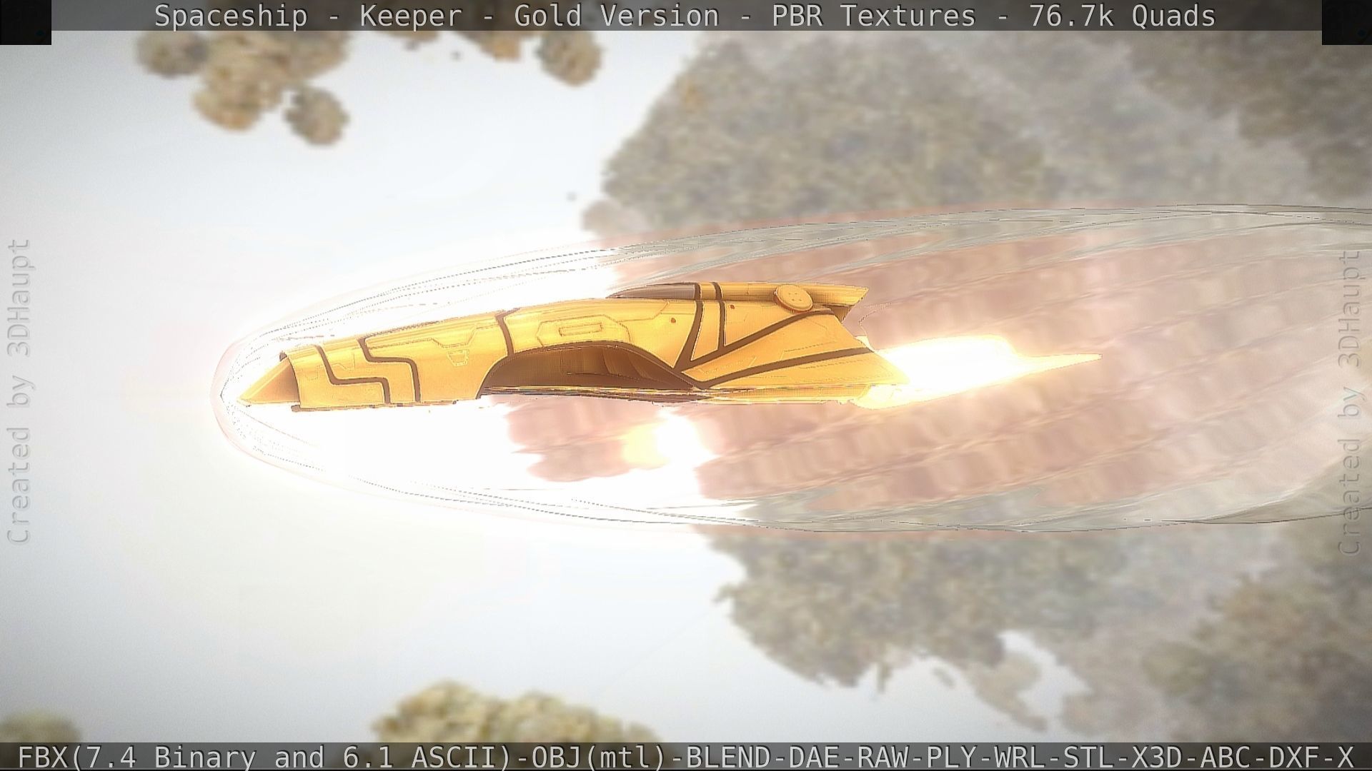 Spaceship - Keeper - Gold Version 3D model_87