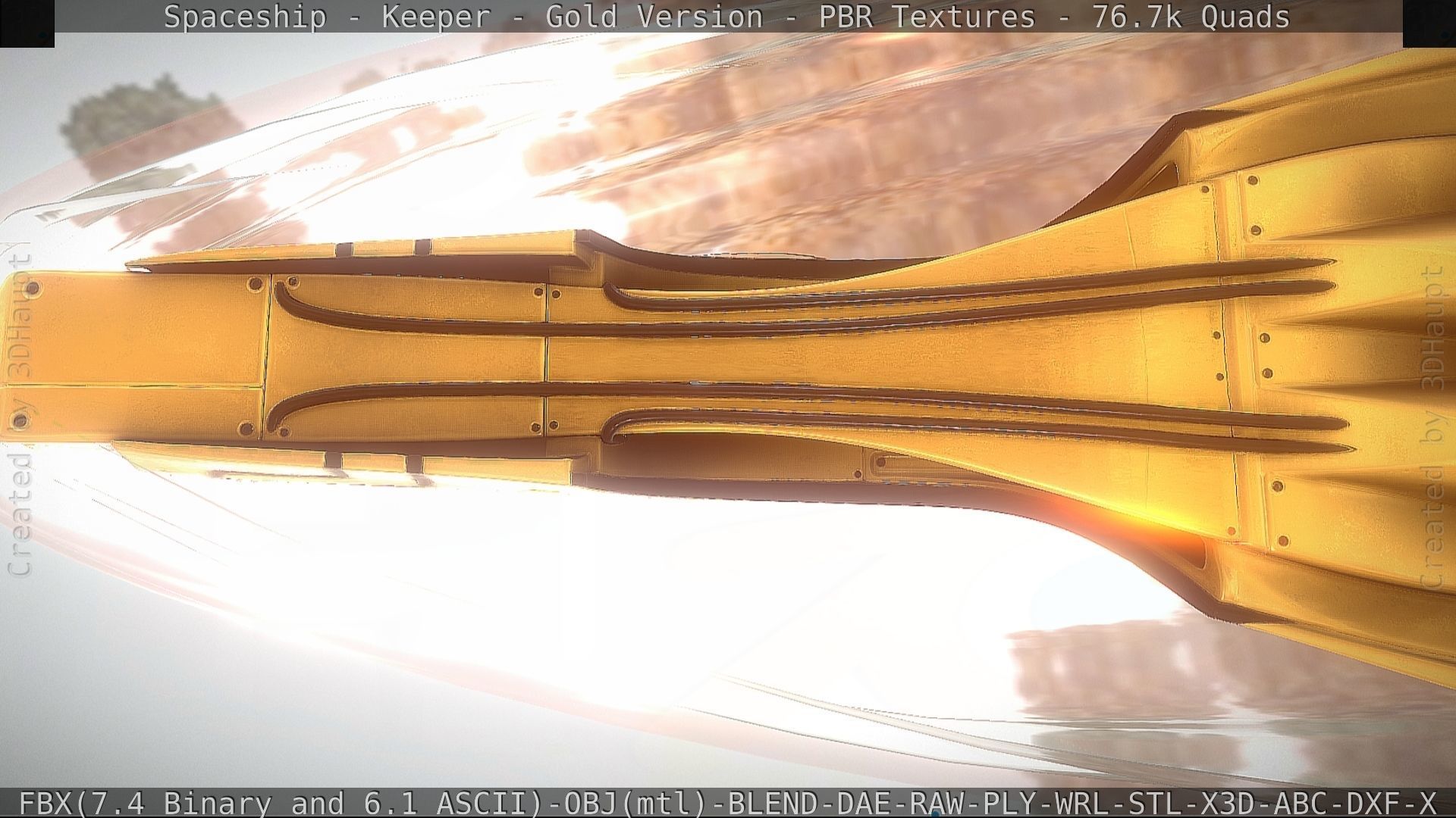 Spaceship - Keeper - Gold Version 3D model_31