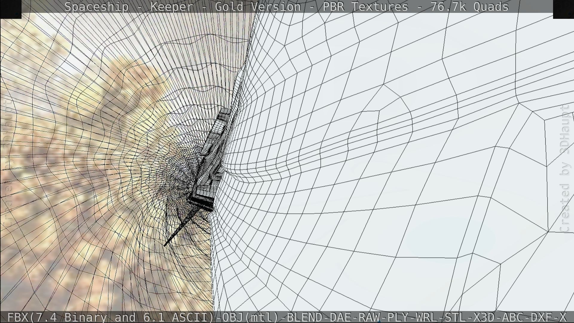 Spaceship - Keeper - Gold Version 3D model_187