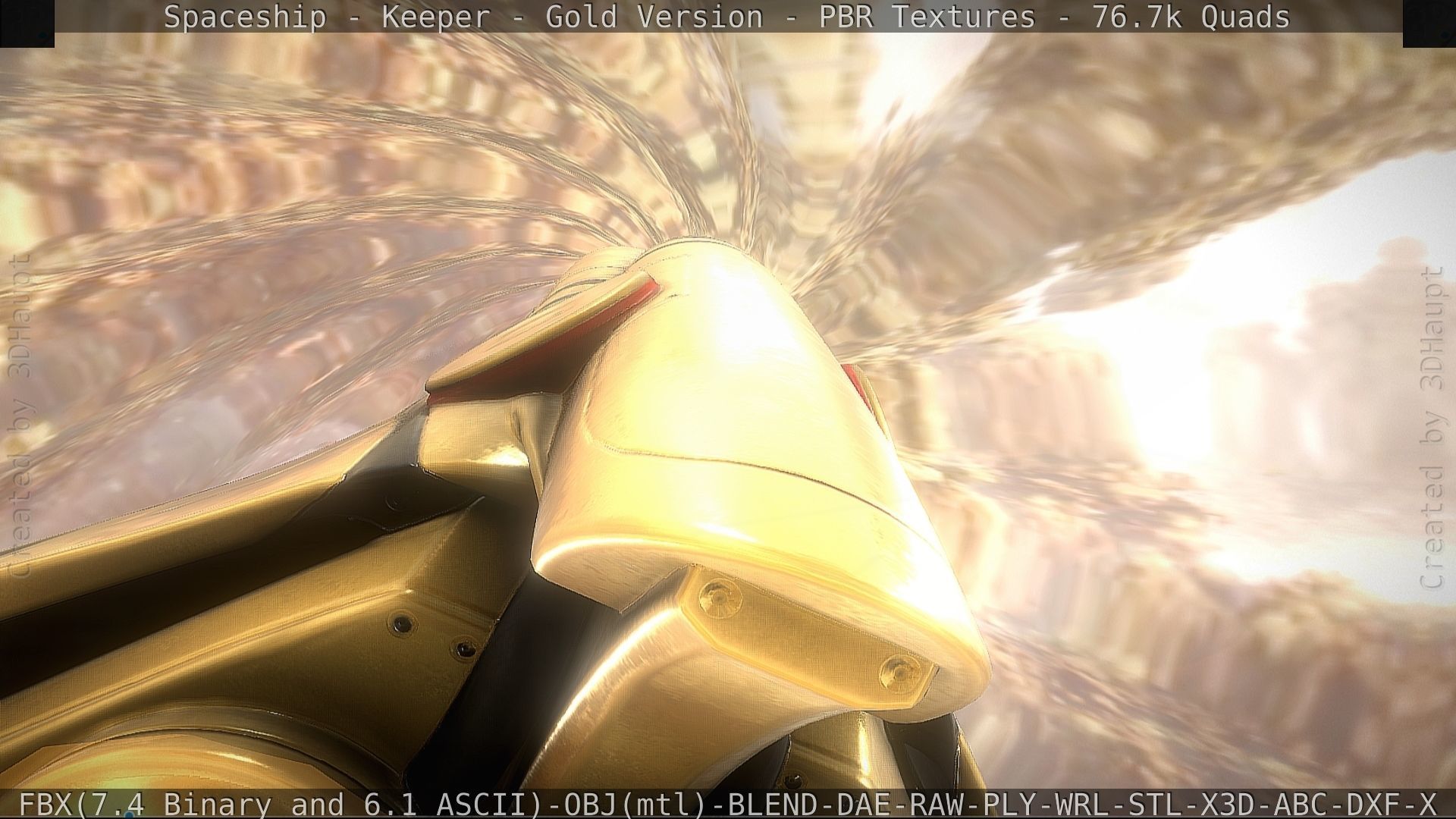 Spaceship - Keeper - Gold Version 3D model_52