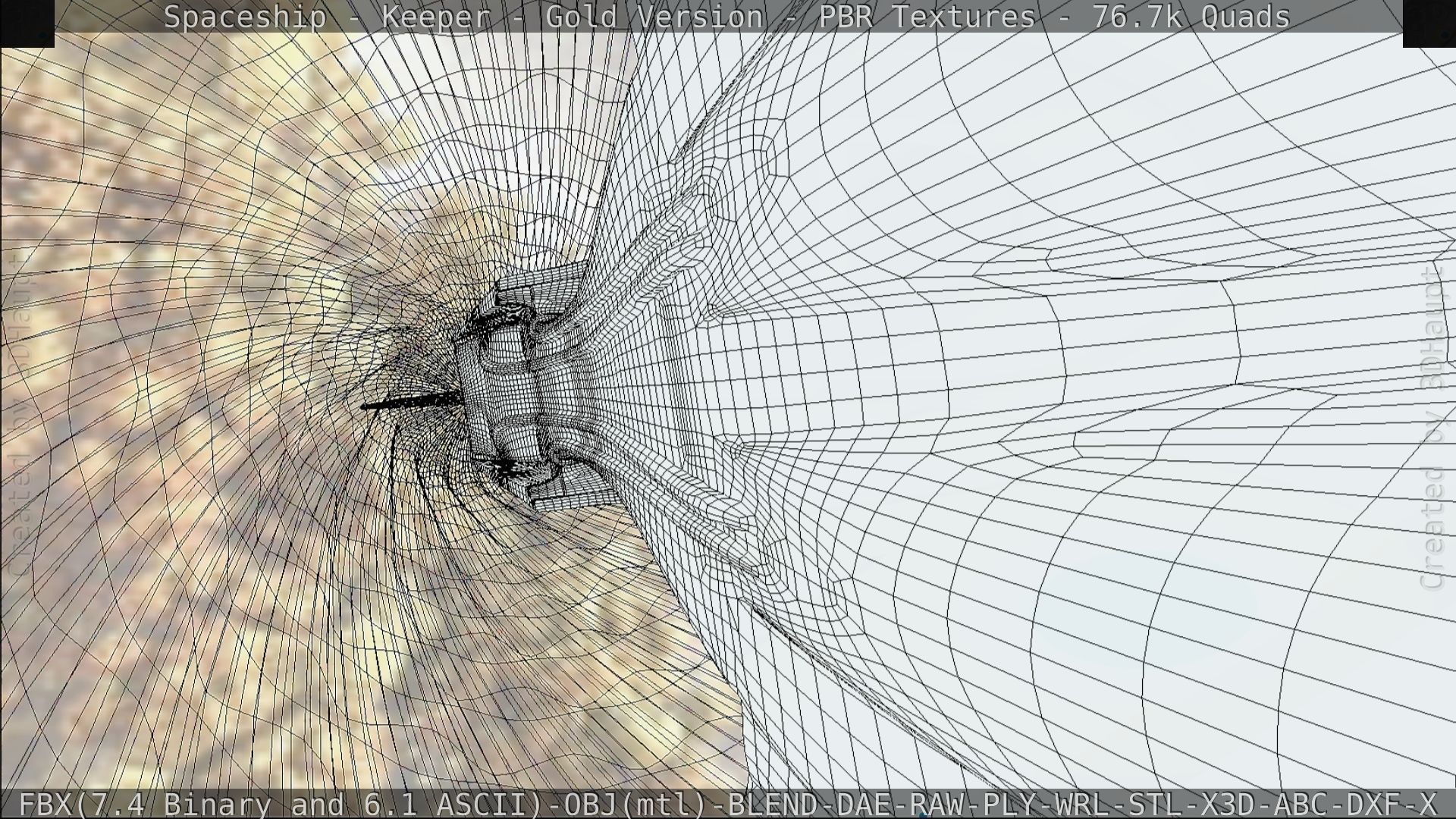 Spaceship - Keeper - Gold Version 3D model_186