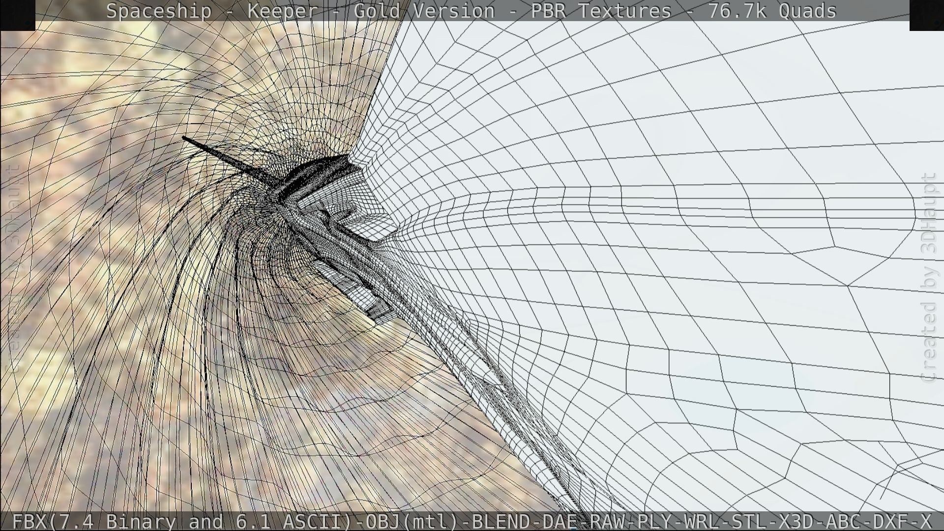 Spaceship - Keeper - Gold Version 3D model_184