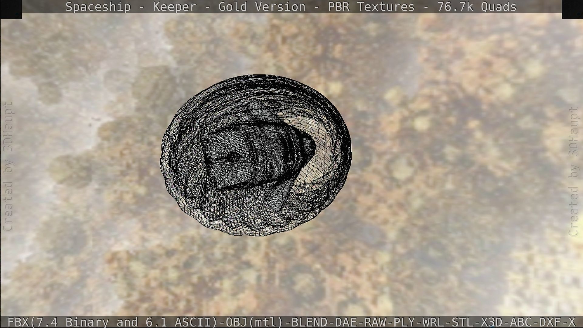 Spaceship - Keeper - Gold Version 3D model_194