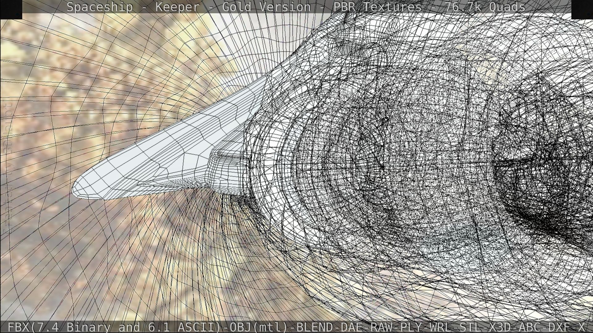 Spaceship - Keeper - Gold Version 3D model_203