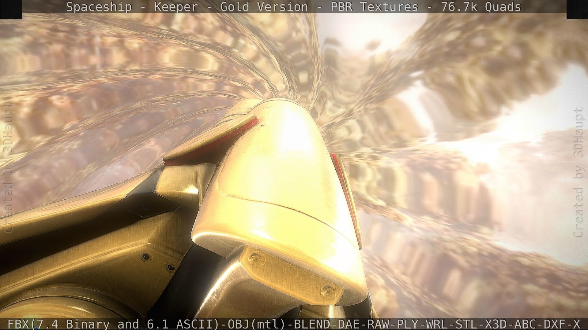 Spaceship - Keeper - Gold Version 3D model_51