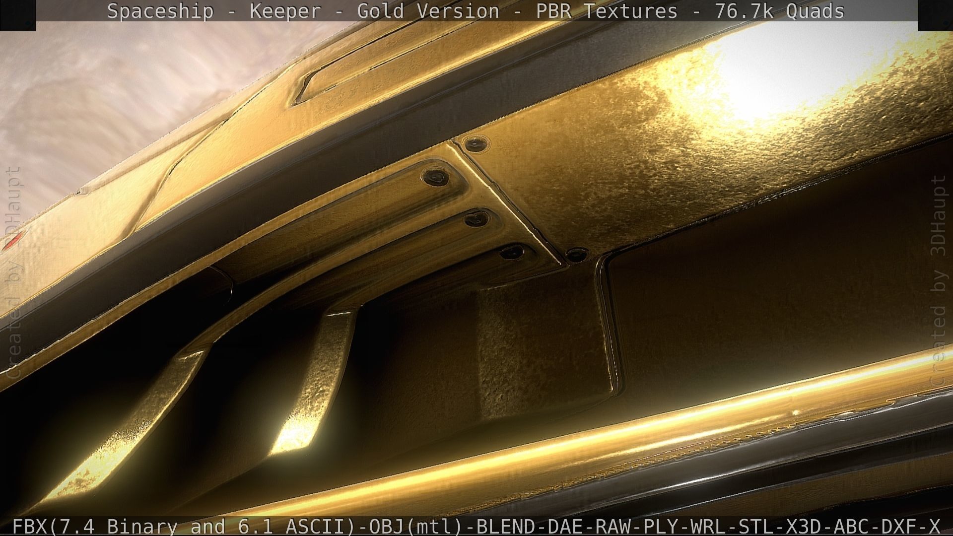 Spaceship - Keeper - Gold Version 3D model_129