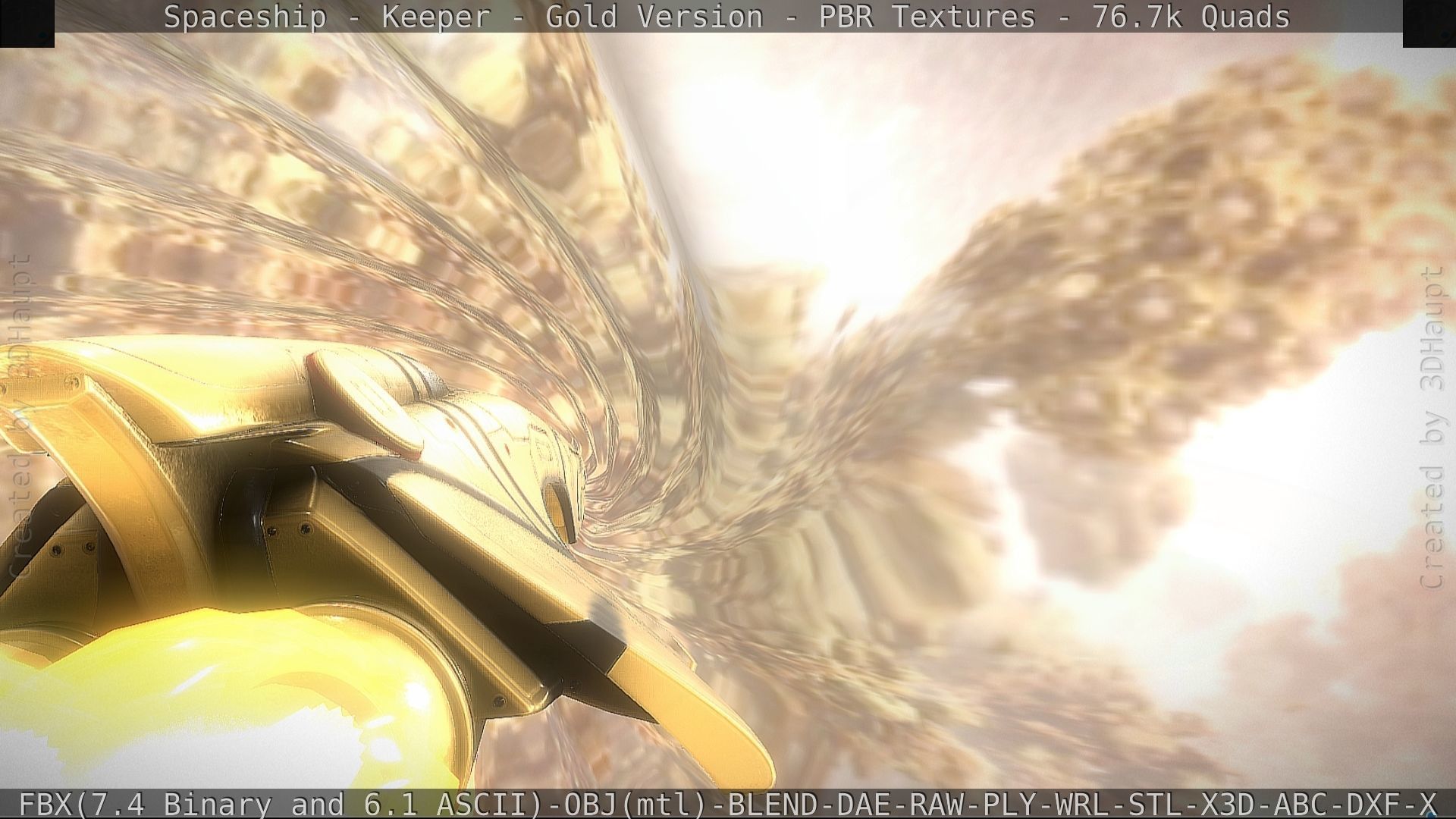 Spaceship - Keeper - Gold Version 3D model_43