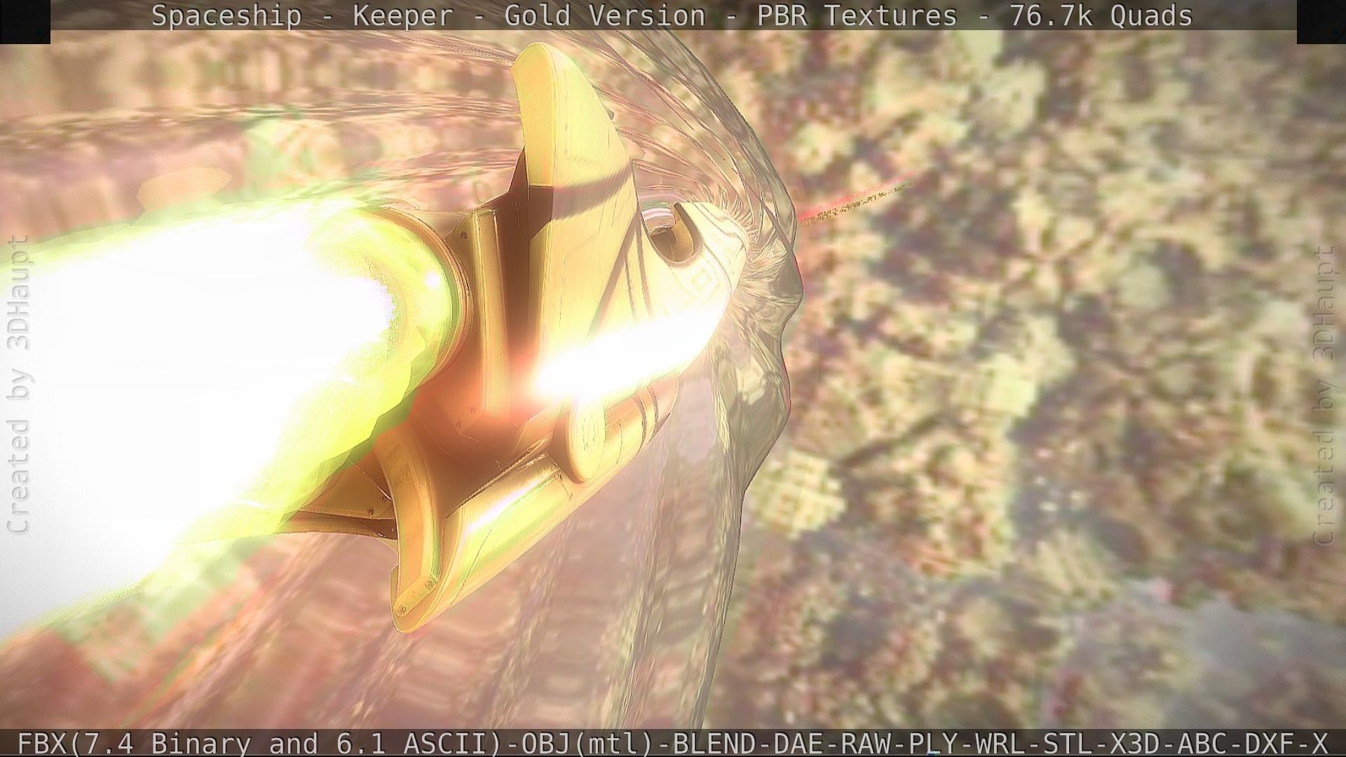 Spaceship - Keeper - Gold Version 3D model_73