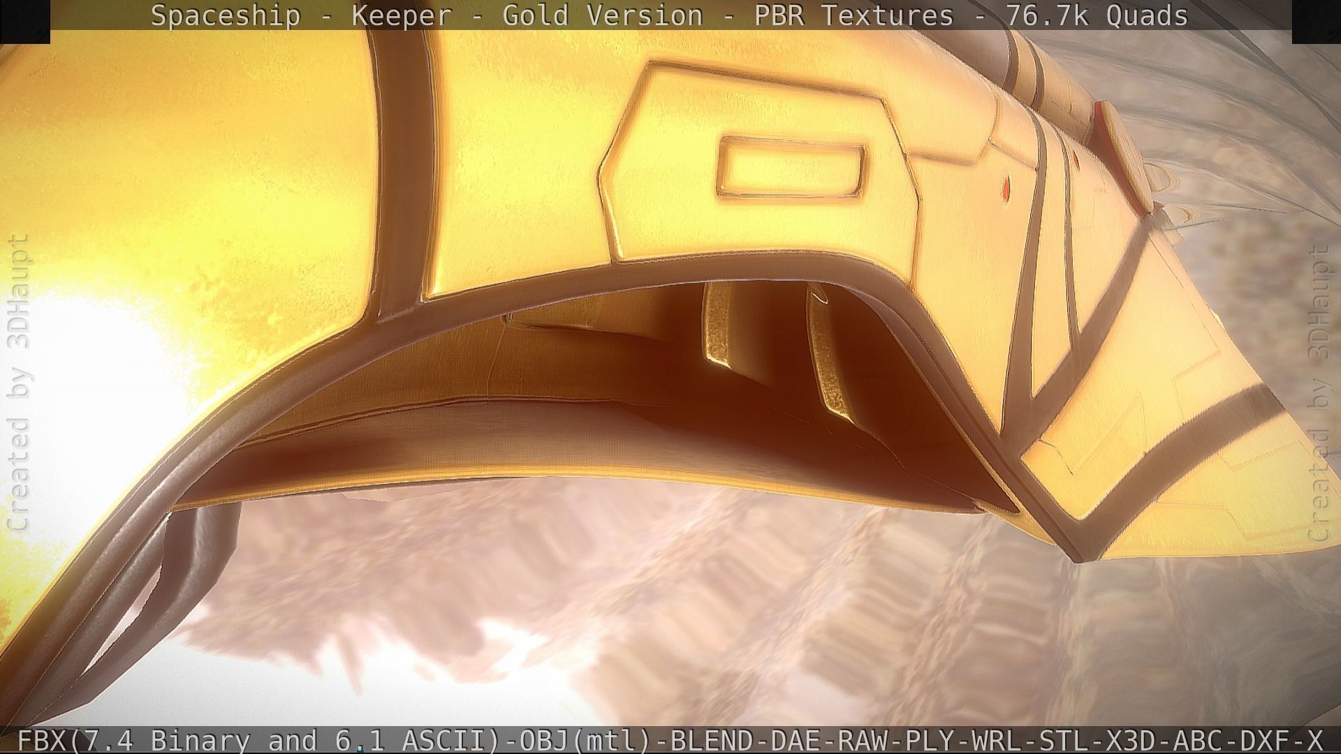 Spaceship - Keeper - Gold Version 3D model_141