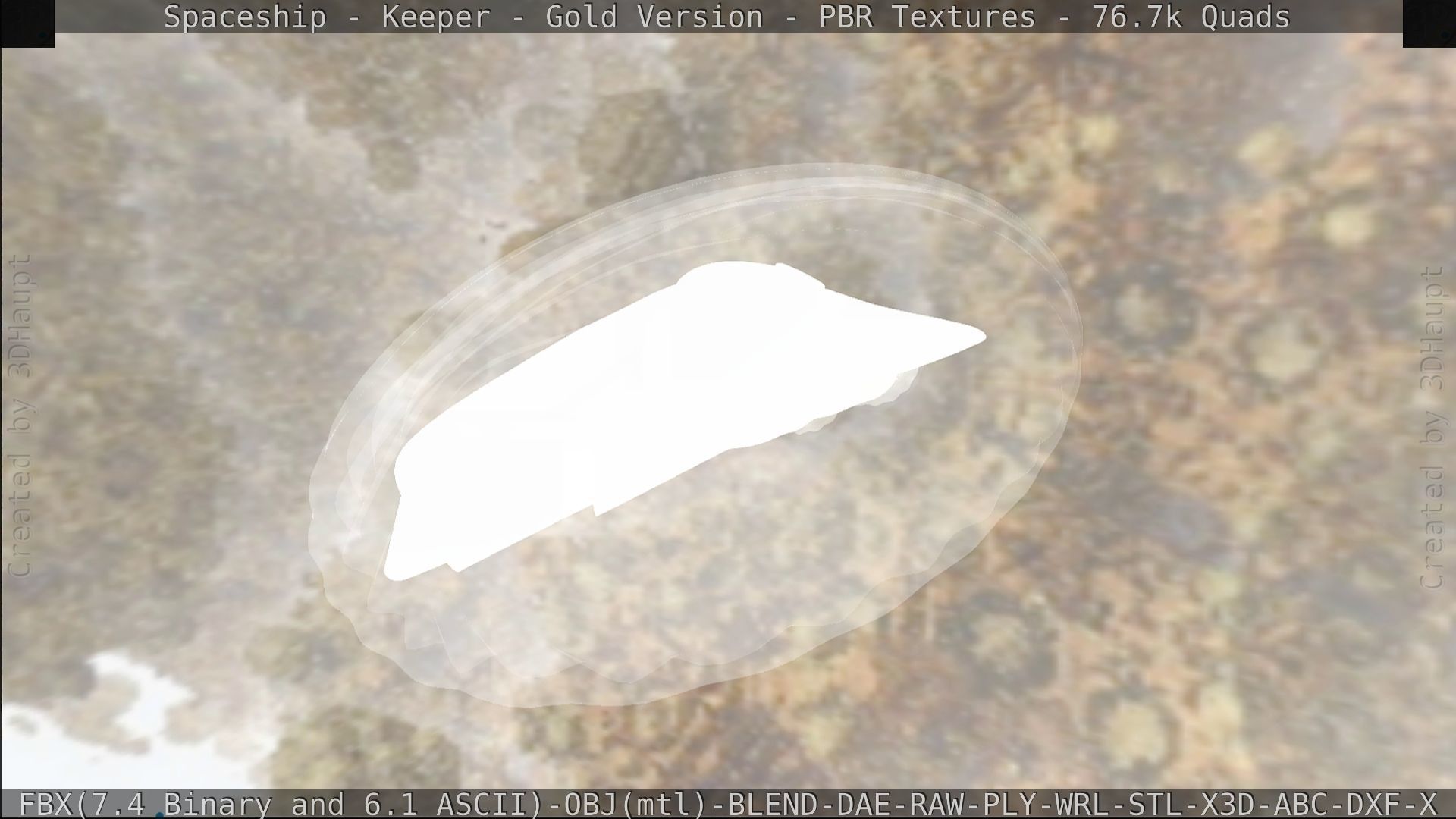 Spaceship - Keeper - Gold Version 3D model_167