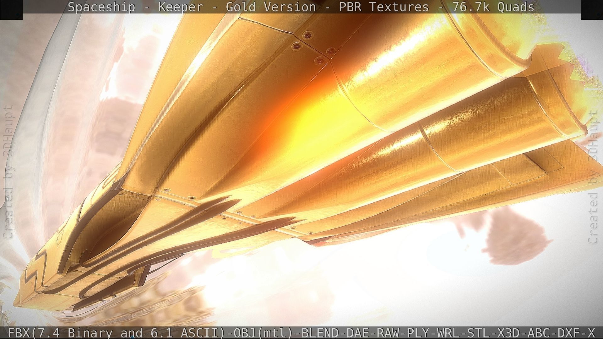 Spaceship - Keeper - Gold Version 3D model_57