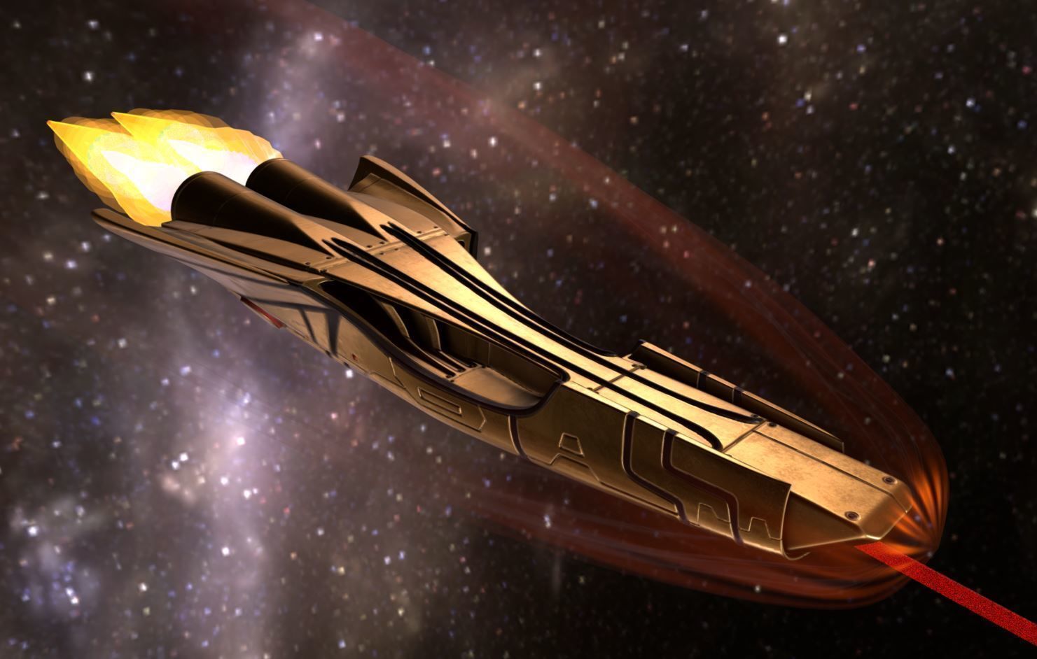Spaceship - Keeper - Gold Version 3D model_11