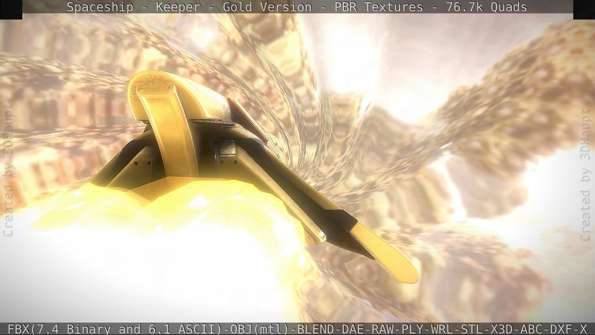 Spaceship - Keeper - Gold Version 3D model_44