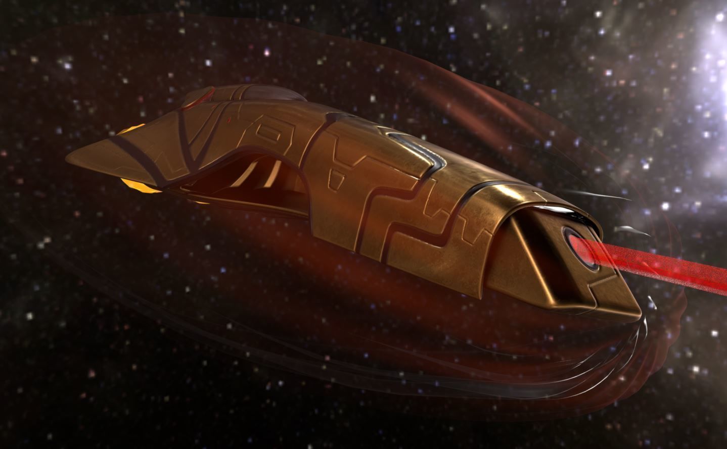 Spaceship - Keeper - Gold Version 3D model_6