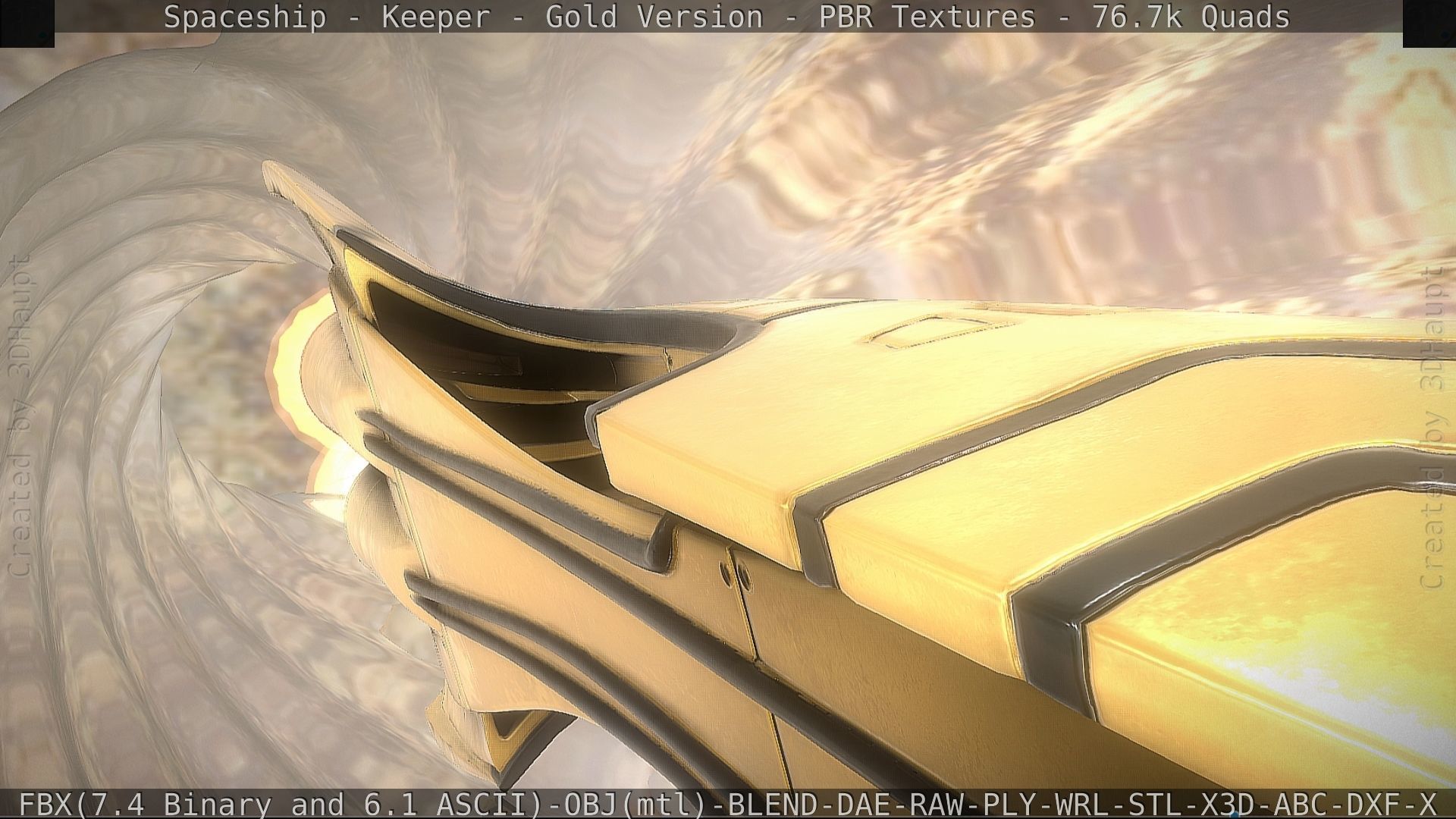 Spaceship - Keeper - Gold Version 3D model_121